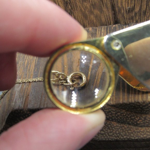 18" 10K Gold Topaz Heart Diamond Accent Necklace - Picture 5 of 7